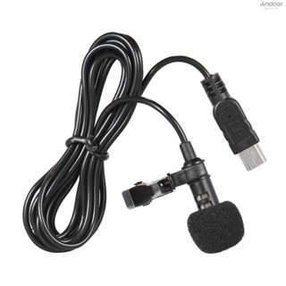 150cm Professional Mini USB Omni-Directional Stereo Mic Microphone with Collar Clip for Gopro  3 3+ 4