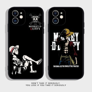 เคสโทรศัพท์มือถือ ซิลิโคนนิ่ม ลาย One Piece สีดํา สําหรับ iPhone 5 5S 6 6S 7 8 Plus X SE 2020