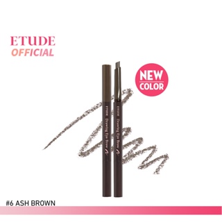 สินค้า ETUDE Drawing Eye Brow #6 Ash Brown อีทูดี้ ดินสอเขียนคิ้ว (จำนวน 1 แท่ง)