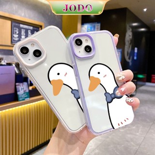 3 In 1 เคสโทรศัพท์ซิลิโคน TPU แบบนิ่ม ลายเป็ด กันกระแทก สําหรับ iPhone 15 14 13 12 11 Promax 6 6S 7 8 Plus X XR XSMax SE