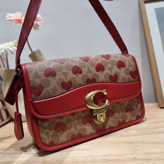 COACH C8388 STUDIO SHOULDER BAG IN SIGNATURE CANVAS WITH HEART PRINT