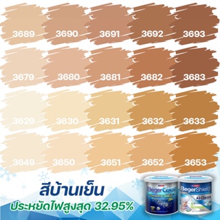 Beger สีส้มอิฐ กึ่งเงา (ขนาด 3.5L) เกรดสูง สีทาภายนอก+สีทาภายใน ไดม่อนชิลด์+แอร์คลีน สีทาบ้าน  สีน้ำ