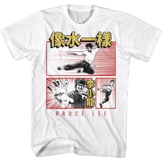 Comic Book Panels Bruce Lee T-Shirt เสื้อผู้ชายเท่ เสื้อยืดเท่ เสื้อยืด oversize เสื้อวินเทจชาย