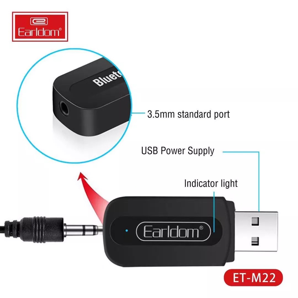 ส่งด่วน24ชม-bluetooth-receiver-earldom-m22-ตัวรับสัญญาณ-บลูทูธ-plug-and-play