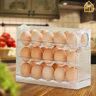 กล่องเก็บไข่ในตู้เย็น / ชั้นวางไข่ / รองรับเครื่องมือจัดเก็บไข่พร้อมฝาปิด