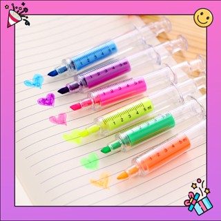 😍✍️ (แพ็ค 6 แท่ง) ไฮไลท์ ปากกาไฮไลท์ ปากกาเน้นข้อความ สำหรับนักเรียน Highlighter Pen Color Maker ✍️😍