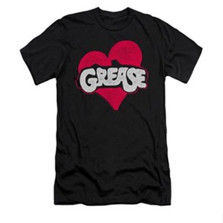 Grease - Heart T-Shirt Tee เสื้อยืดคอกลม เสื้อผู้ชายเท่ เสื้อครอปสายฝอ