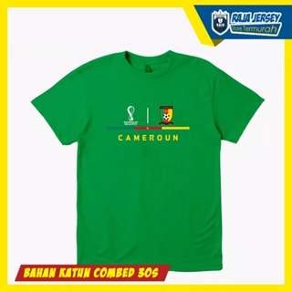 KATUN T SHIRT CAMEROUN Ball T-SHIRT WORLD Cup FIFA WORLD QATAR 2022 Cotton COMBED 30Sเสื้อยืด