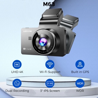 ภาพขนาดย่อของภาพหน้าปกสินค้าAZDOME M63 กล้องติดรถยนต์ 4K + Full HD มี WIFI มี GPS ในตัว จอ IPS กล้องหลังต่อถอยหลังได้ จากร้าน rizerclub บน Shopee