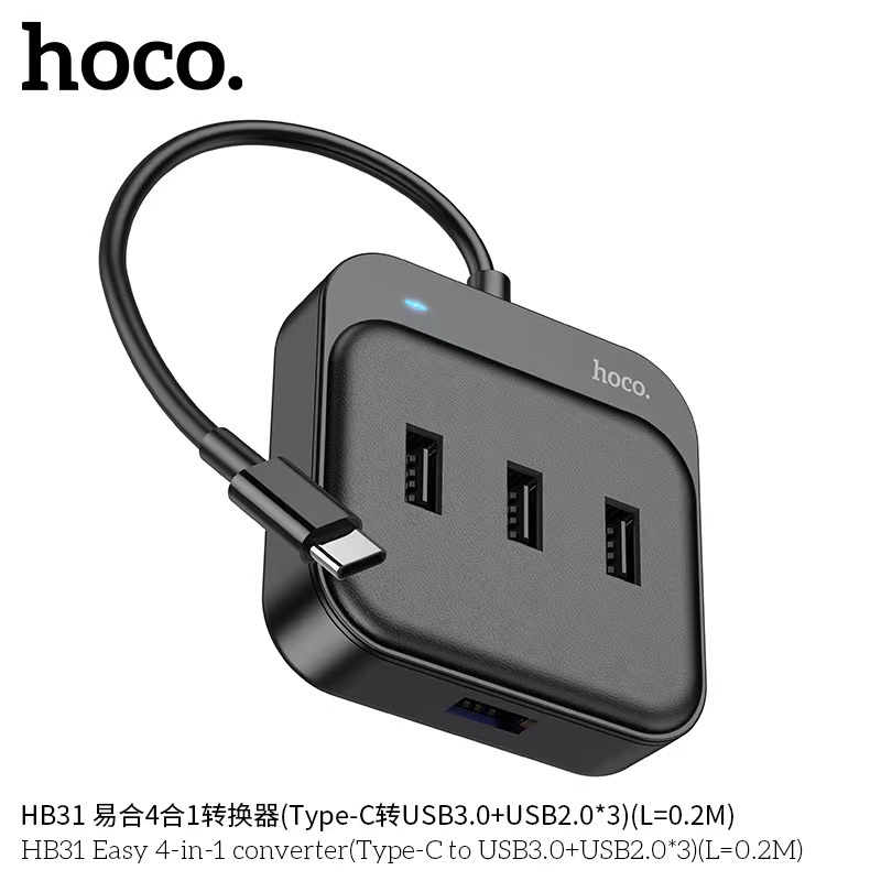 hoco-hb31-easy-4-in-1-converter-type-c-to-usb3-0-usb2-0-3-l-0-2m