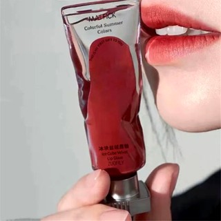 ลิปสติก เนื้อแมตต์กํามะหยี่ เนื้อแมตต์ ใส สีขาว ไม่จุ่มง่าย