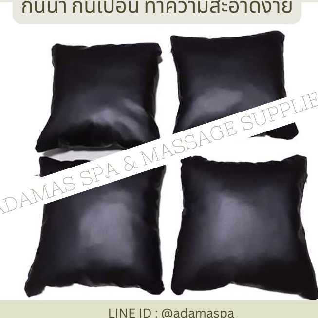 พร้อมส่ง-หมอนโค้ง-หมอนรองคอ-รองหน้า-ใยสังเคราะห์-หุ้มหนัง-pvc