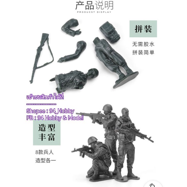 10cm-action-figure-โมเดลประกอบ-ทหารมี-8-แบบ-ส่งแบบสุ่ม