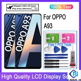 แท้ อะไหล่หน้าจอสัมผัสดิจิทัล LCD แบบเปลี่ยน สําหรับ OPPO A93 4G CPH2121 CPH2123