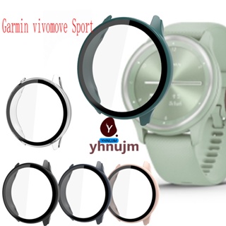 สินค้า Garmin vivomove sport Watch เคสฟิล์มแข็ง garmin vivomovesport PC เคสกันกระแทก กระจกนิรภัย แบบเต็ม ฝาครอบนาฬิกา