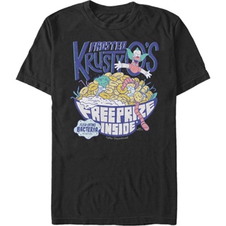 Frosted Krusty-Os The Simpsons T-Shirt เสื้อครอปสายฝอ เสื้อคู่รัก