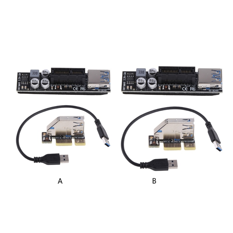 R * PCIE PCI-E PCI สําหรับ Express X1 ถึง PCIE X1 Riser รถบัสการ์ด ...
