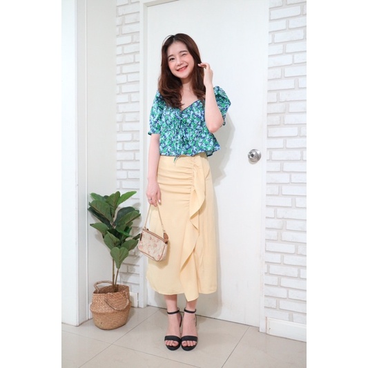 dressypพร้อมส่ง-รหัสh84-ชุดเซ็ทเสื้อ-กระโปรง-ใส่เที่ยวคาเฟ่-ใส่ทำงาน
