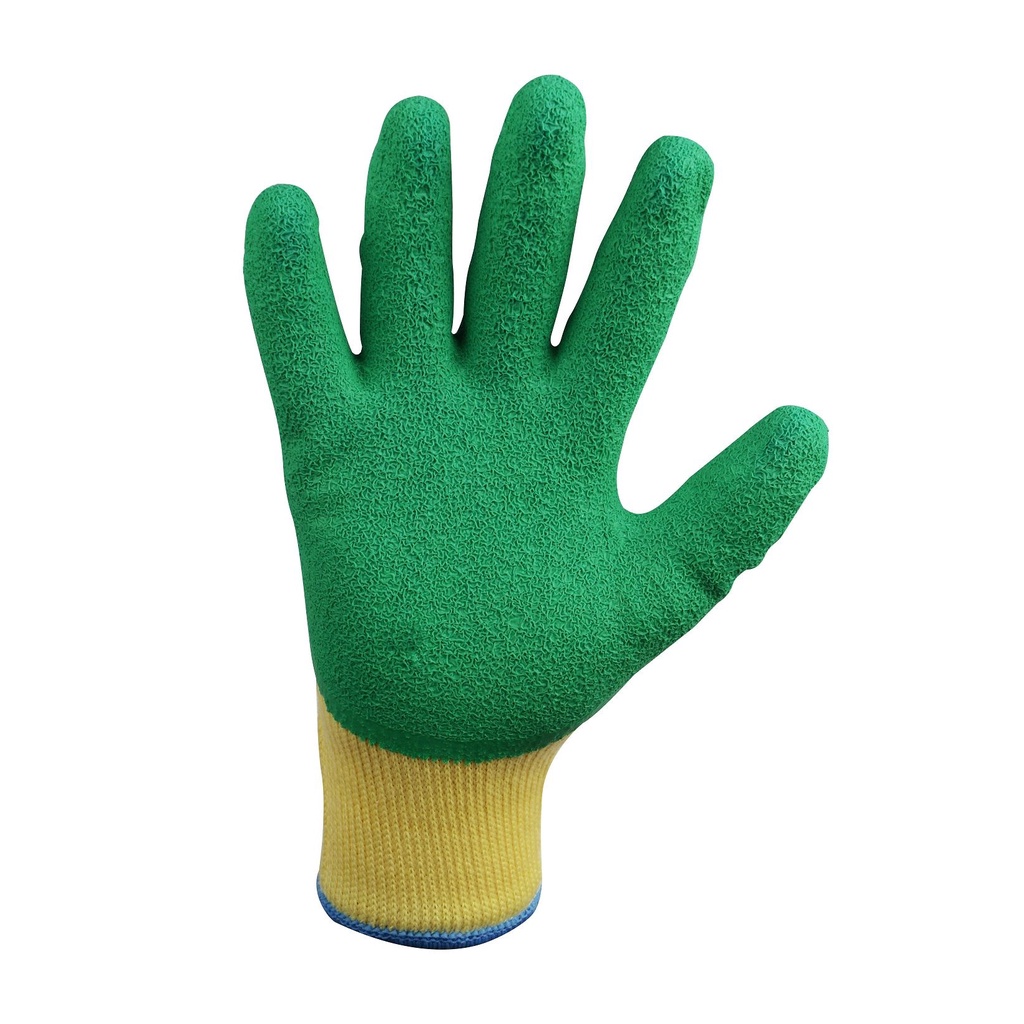 ถุงมือคอตตอนเคลือบยางธรรมชาติสีเขียว-9-นิ้ว-yamada-รุ่น-9042