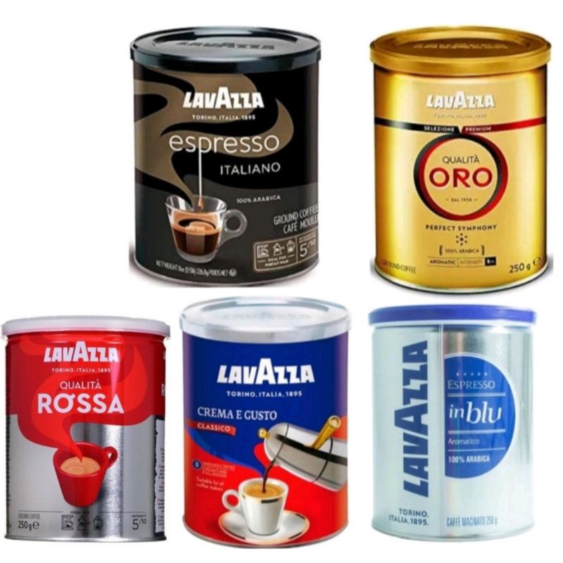 กาแฟคั่วบด-lavazza-จากอิตาลี-อาราบิก้า100-ขนาด-250g