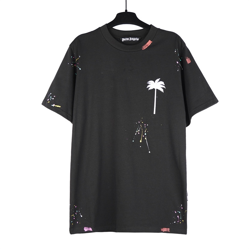 palm-angl-เสื้อยืดแขนสั้น-พิมพ์ลายโลโก้ต้นปาล์ม-สวมใส่สบาย