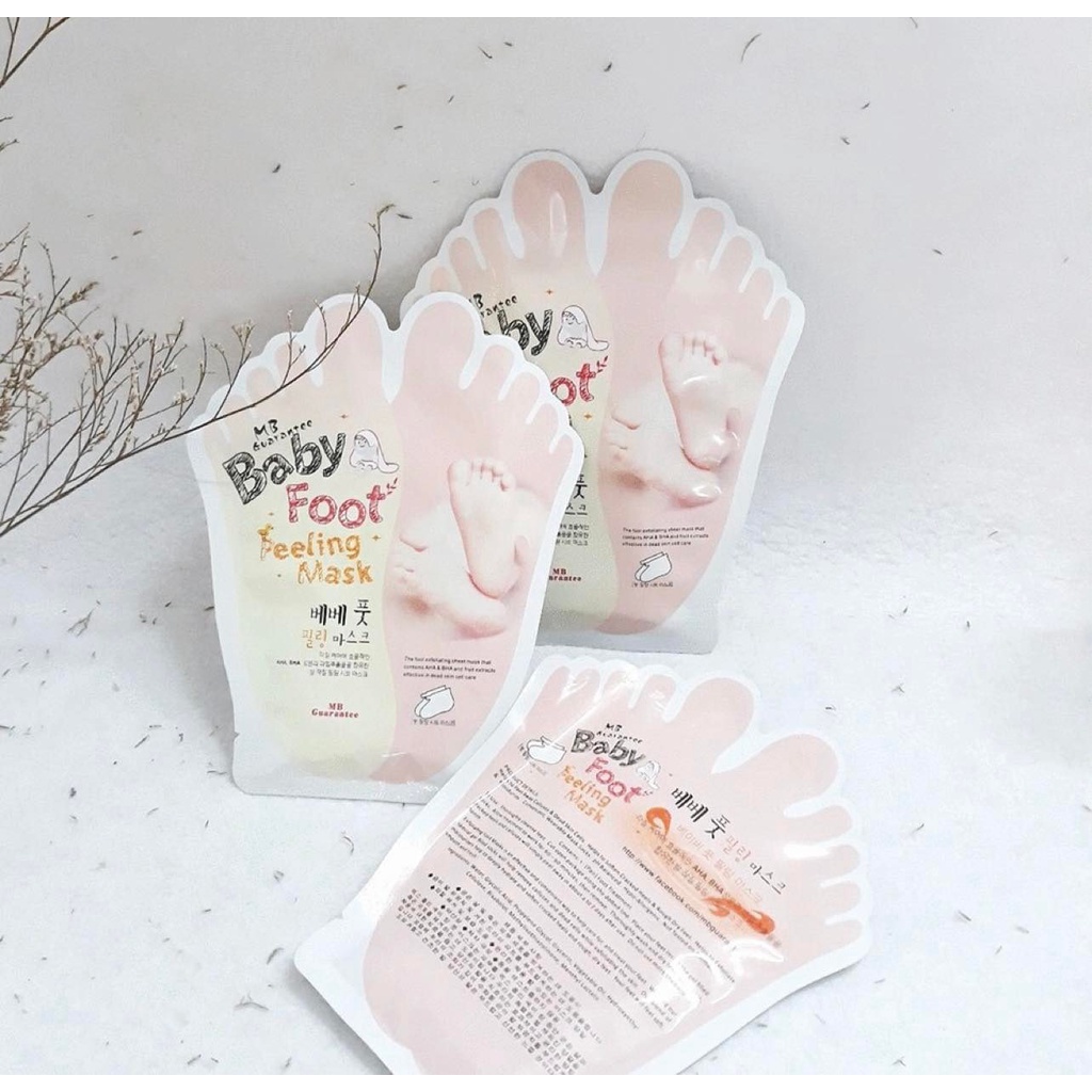 มาส์กเท้า MB Guarantee Foot Peeling Mask+Q10 25g (1 Piece) Shopee