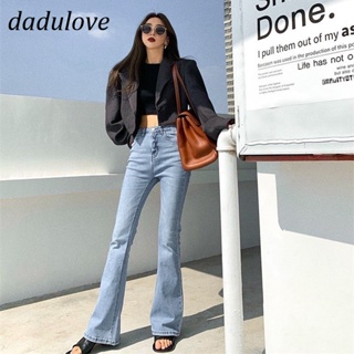 DaDulove💕 The New Korean Version of Ins Micro Flared Jeans High Waist Slimming High Stretch Mopping Trousers