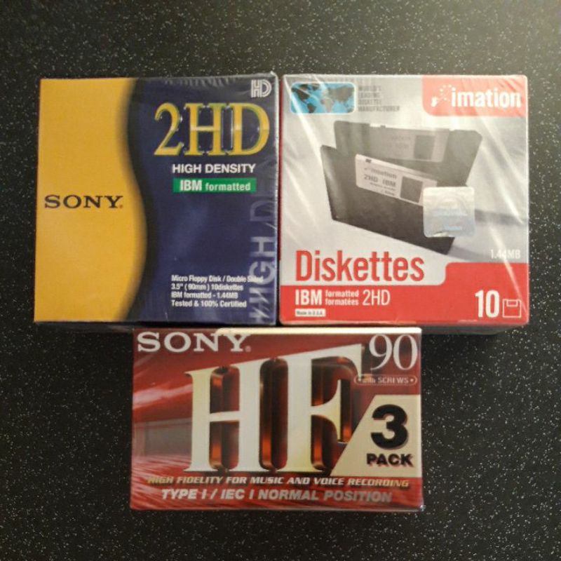 เทปเปล่า Sony รุ่น HF และ EF ความยาว 90 นาที และรุ่น EF ความยาว 60 นาที ...