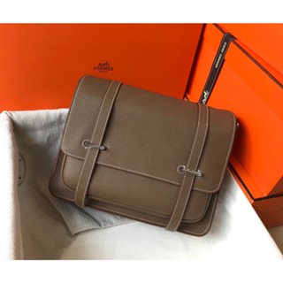 พรี​ ราคา15100 Hermes Steven togo 30cm 34cmหนังวัว กระเป๋าสะพายไหล่ กระเป๋าสะพาย