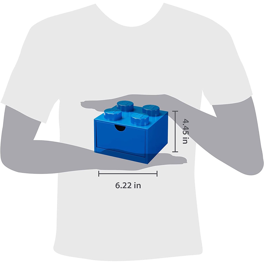 กล่องลิ้นชัก-กล่อง-เลโก้-ตั้งโต๊ะ-สีน้ำเงิน-lego-desk-drawer-brick-4-blue-16x16x12-ซม