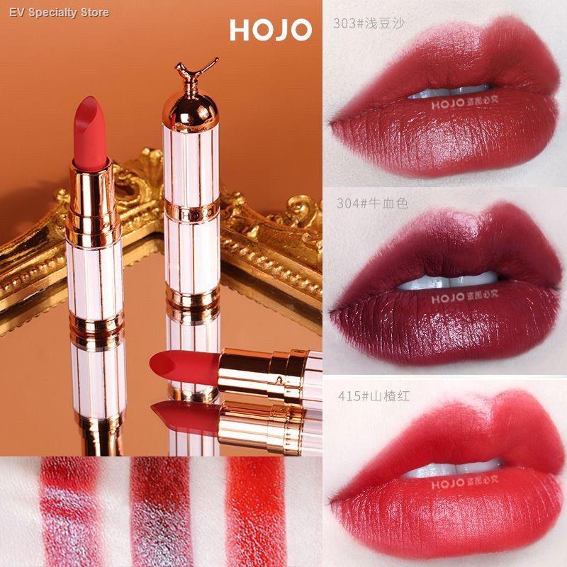 ลิปสติกเนื้อกำมะหยี่-8066-ใหม่-ของแท้-hojo-lipstick-noble-canary-velvet-เนื้อนุ่มละมุน-สีชัดแน่น-ติดทน-กันน้ำ