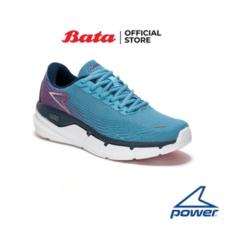 Bata บาจา (Online Exclusive) ยี่ห้อ Power รองเท้ากีฬาวิ่ง Running Shoes พร้อมเทคโนโลยี DuoFoam Max 500 LX สำหรับผู้หญิง สีฟ้า 5189936