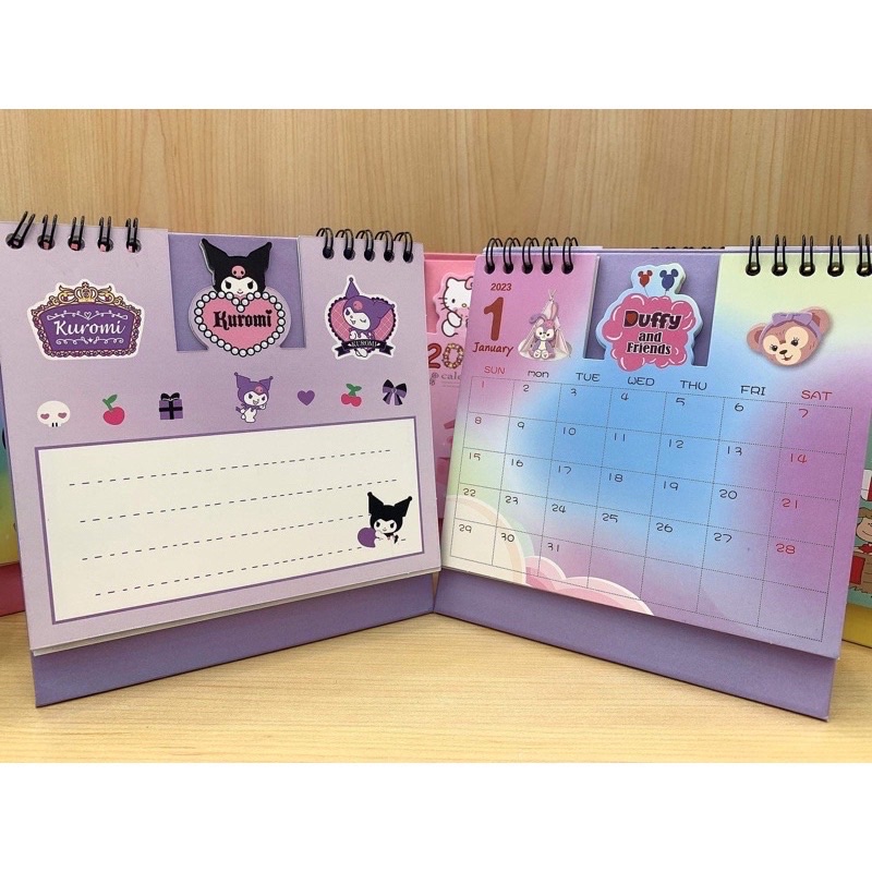 พร้อมส่ง-ปฏิทินตั้งโต๊ะ-ปฏิทิน-2023ลายการ์ตูนน่ารัก-สีสวย-calendar-2566