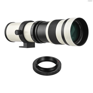 Camera MF Super Telephoto Zoom Lens F/8.3-16 420-800mm T2 Mount with AI-mount Adapter Ring Universal 1/4 Thread Replacement for  AI-mount D50 D90 D5100 D7000 D3 D5100 D3100 D3