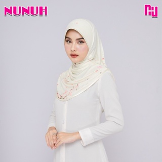 สินค้า NUNUH Cherry Blossom (ซากุระ)  ผ้าคลุมผมฮีญาบมุสลิมแบบสำเร็จ ทรงฟองน้ำตรง(FN-T)