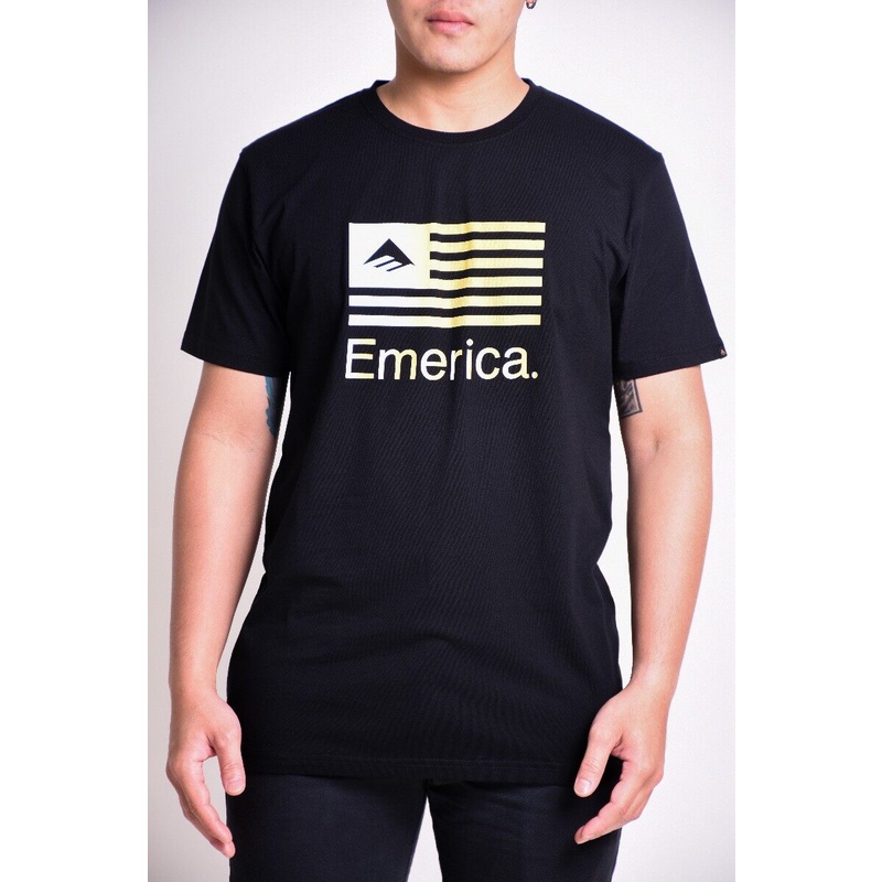 emerica-เสื้อยืด-blk-emtssm2007-pure-flag-s-s-tee