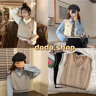 [DODO] 🧹 พร้อมส่ง💫 | เสื้อกั๊กเกาหลีสุดน่ารัก แมทช์ง่ายได้ทุกลุค จะสวยหวานน่ารักเท่ก็ได้หมด🪄（03015-2）