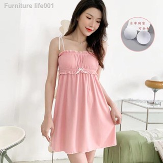 เตรียมการจัดส่ง♨เซ็กซี่ suspender nightdress ใหม่ ins สไตล์มูลค่าน่ารักระวังเครื่อง suspender ชุดนอนหญิงฤดูร้อนบาง