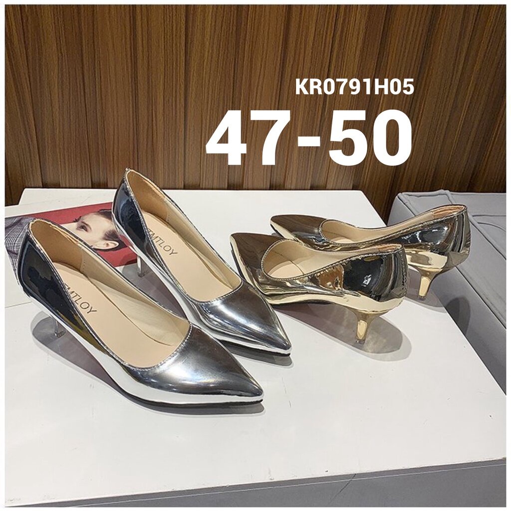 รองเท้าไซส์ใหญ่-47-50-ส้นเตี้ยไซส์ใหญ่-metallic-kr0791h05-chowy-โชวี่-kr0791h05