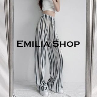 EMILIA SHOP  กางเกงขายาว กางเกงเอวสูง กางเกงขายาวผู้หญิงสไตล์เกาหลี 2022 ใหม่  Chic สไตล์เกาหลี สวยงาม Korean Style K011092 36Z230909