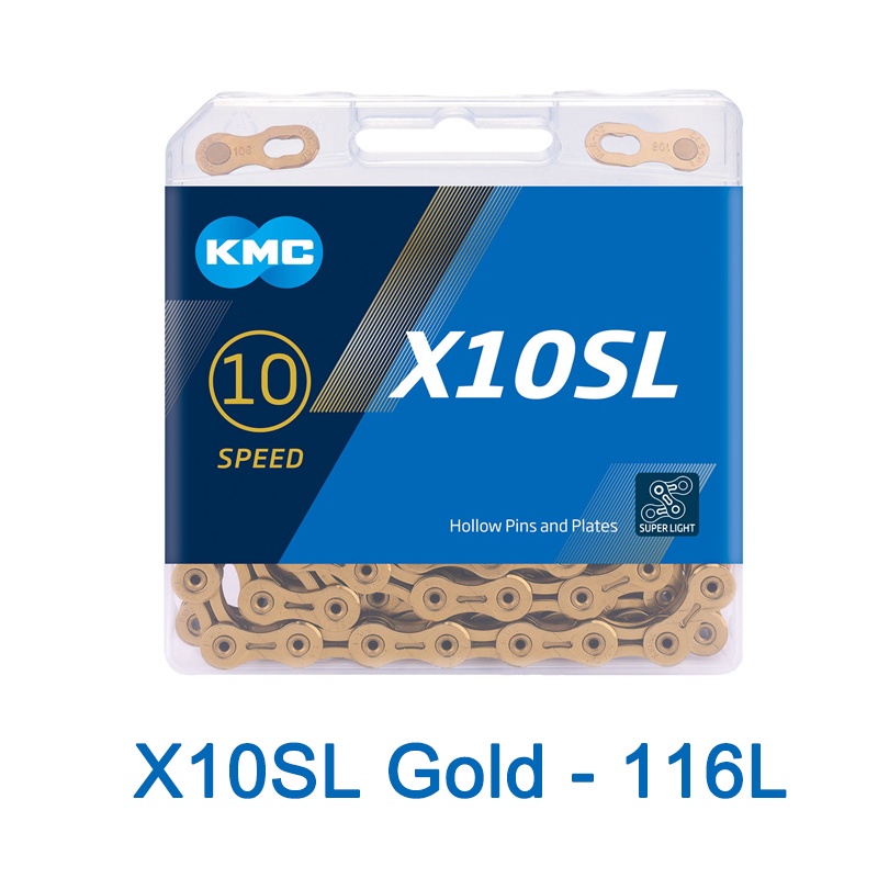 Catena Per Bicicletta KMC X11EL Ti-N Gold - 11 Velocità, Cerata, Leggera E Resistente