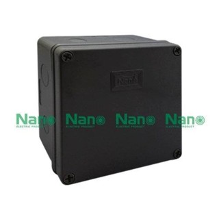 NANO Electric® NANO-204B กล่องกันน้ำพลาสติก ฝาทึบ ขนาด W149xH149xD82.50 mm (JUNCTION BOX IP65) สีดำ