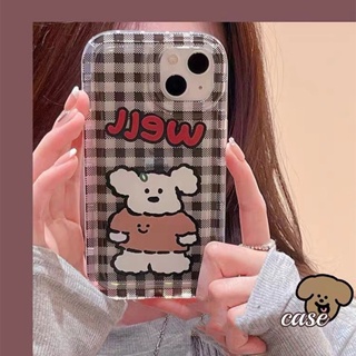 Checked Cute Soft Case Compatible for IPhone 14 13 12 11 Pro XR X XS Max 8 7 6S Plus Phone Casing Transparent TPU Silicone Shockproof Clear Cover Protector