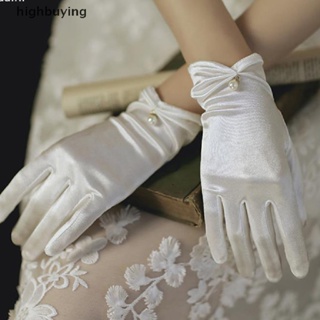 สินค้า [highbuying] ใหม่ พร้อมส่ง ถุงมือเจ้าสาว แบบเต็มนิ้ว ยาวถึงข้อมือ สําหรับงานแต่งงาน ปาร์ตี้