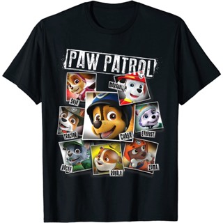 เสื้อยืดคอกลม แขนสั้น ผ้าฝ้ายแท้ พิมพ์ลายอนิเมชั่น Paw Patrol สําหรับเด็กS-5XL