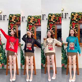 Christmas sweater เสื้อสเวตเตอร์ลายน้องกวางเรนเดียร์