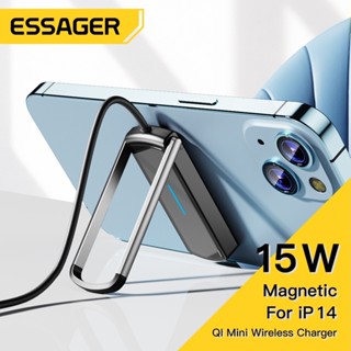 ESSAGER 2 in 1 แท่นชาร์จแม่เหล็กไร้สาย 15w สําหรับ iphone 12 13 14