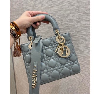 พรี​ ราคา10500 Dior Lady กระเป๋าถือ กระเป๋าสะพาย กระเป๋าสะพายไหล่20cm