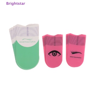 Brightstar 10 ชิ้น ไม้บรรทัดลายฉลุคิ้ว สําหรับวัดความยาวขนตา ไม้บรรทัดดัดขนตา ใหม่
