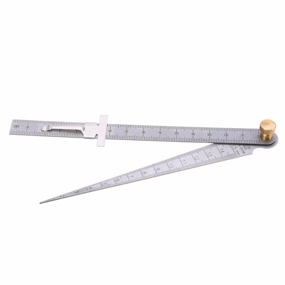 ﹉Welding Taper Feeler Gauge Gage Depth Ruler Stainless Steel Gap Hole ...